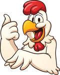 happy cartoon chicken